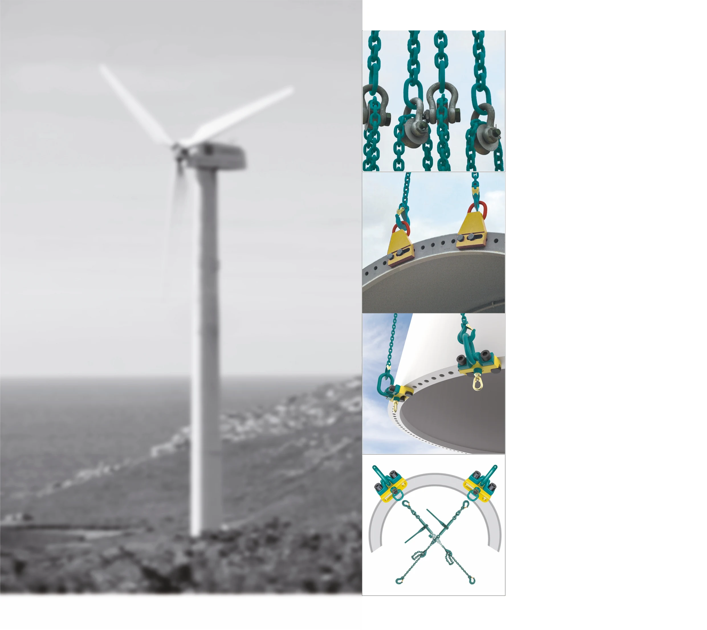 Solutions d’anneaux et d’élingues pour le montage d’un mât d’éolienne