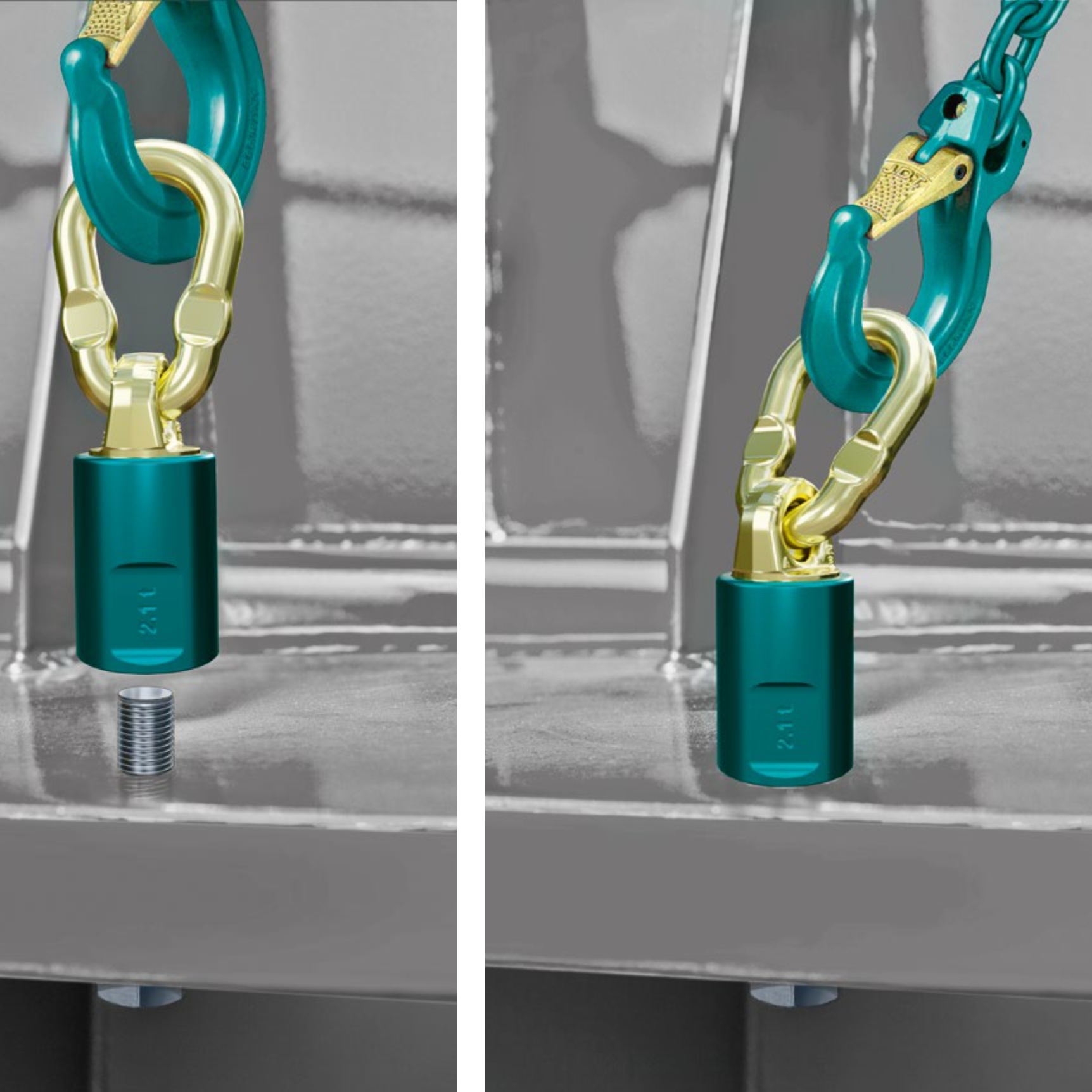 Anneau de levage femelle articulé